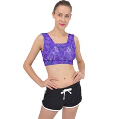 Speckled V-back Sports Bra