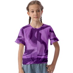 Ecstasy Kids  Cuff Sleeve Scrunch Bottom Tee