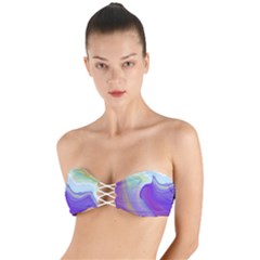 Good Vibrations Twist Bandeau Bikini Top by kiernankallan