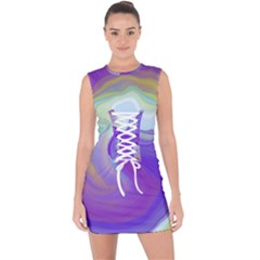 Good Vibrations Lace Up Front Bodycon Dress by kiernankallan