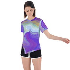 Good Vibrations Asymmetrical Short Sleeve Sports Tee