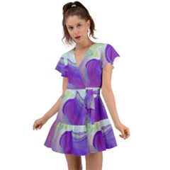 Good Vibrations Flutter Sleeve Wrap Dress by kiernankallan