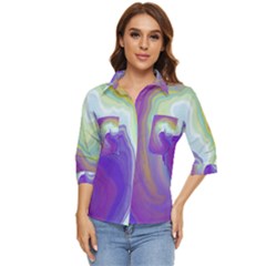 Good Vibrations Women s Quarter Sleeve Pocket Shirt