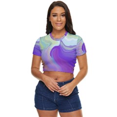 Good Vibrations Side Button Cropped Tee