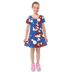 Splatter Kids  Short Sleeve Velvet Dress by kiernankallan