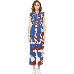 Splatter Women s Frill Top Jumpsuit