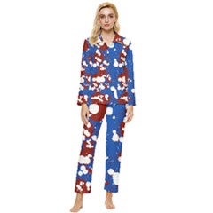 Splatter Womens  Long Sleeve Pocket Pajamas Set by kiernankallan