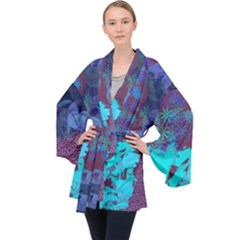 Hodge Podge Long Sleeve Velvet Kimono  by kiernankallan