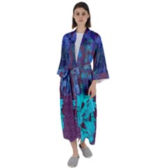 Hodge Podge Maxi Satin Kimono by kiernankallan