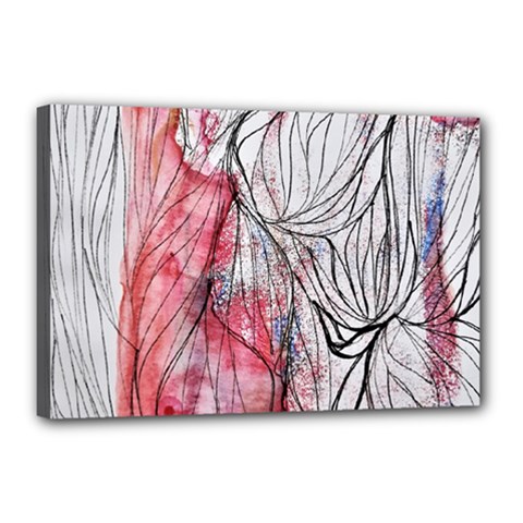 Flow Lines Canvas 18  X 12  (stretched) by kaleidomarblingart