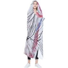 Flow Lines Wearable Blanket by kaleidomarblingart