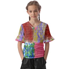 Mishmash Kids  V-neck Horn Sleeve Blouse