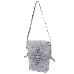 Mono Repeats Folding Shoulder Bag by kaleidomarblingart