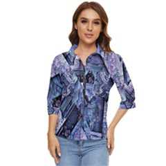 Different Volumes Women s Quarter Sleeve Pocket Shirt