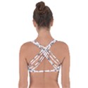 Sketchy Style Scarecrow Drawing Motif Pattern Got No Strings Sports Bra View2