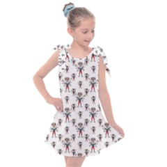 Sketchy Style Scarecrow Drawing Motif Pattern Kids  Tie Up Tunic Dress