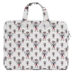 Sketchy Style Scarecrow Drawing Motif Pattern Macbook Pro Double Pocket Laptop Bag (large)