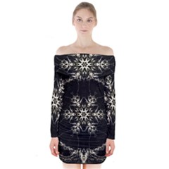 Bnw Mandala Long Sleeve Off Shoulder Dress by MRNStudios