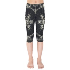 Bnw Mandala Kids  Capri Leggings  by MRNStudios