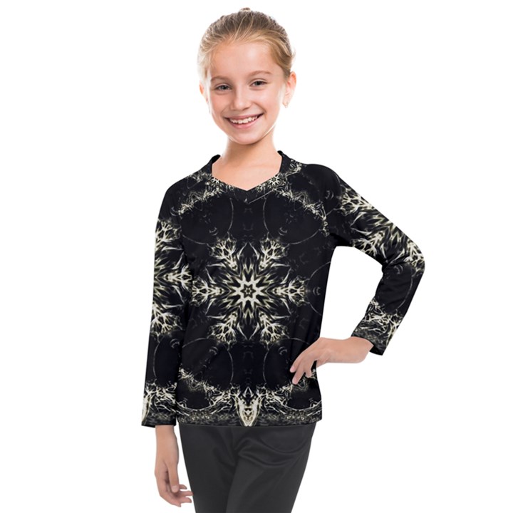 Bnw Mandala Kids  Long Mesh Tee