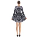 Lunar Phases Long Sleeve Velvet V-neck Dress View2