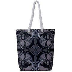 Lunar Phases Full Print Rope Handle Tote (small) by MRNStudios