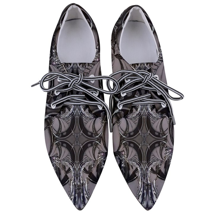 Lunar Phases Pointed Oxford Shoes