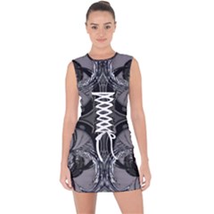 Lunar Phases Lace Up Front Bodycon Dress by MRNStudios