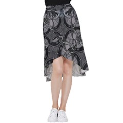 Lunar Phases Frill Hi Low Chiffon Skirt by MRNStudios