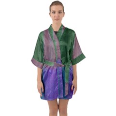 Secret Gardens Half Sleeve Satin Kimono 