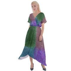 Secret Gardens Cross Front Sharkbite Hem Maxi Dress by kiernankallan