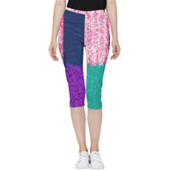 Mix Tape Inside Out Lightweight Velour Capri Leggings 