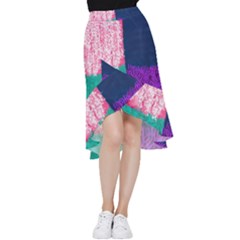 Mix Tape Frill Hi Low Chiffon Skirt