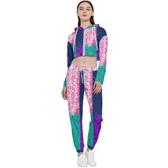 Mix Tape Cropped Zip Up Lounge Set