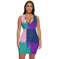 Mix Tape Draped Bodycon Dress