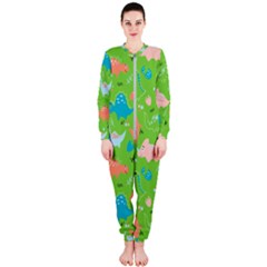 Funny Dinosaur Onepiece Jumpsuit (ladies)  by SychEva