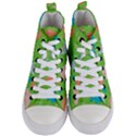 Funny Dinosaur Women s Mid-Top Canvas Sneakers View1