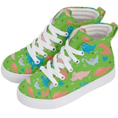 Funny Dinosaur Kids  Hi-top Skate Sneakers by SychEva