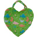 Funny Dinosaur Giant Heart Shaped Tote View2