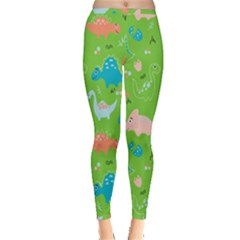 Funny Dinosaur Inside Out Leggings by SychEva