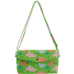 Funny Dinosaur Removable Strap Clutch Bag by SychEva