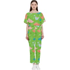 Funny Dinosaur Batwing Lightweight Jumpsuit by SychEva