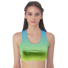 Gradient Blue Green Sports Bra