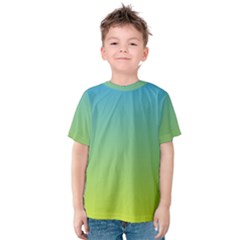 Gradient Blue Green Kids  Cotton Tee