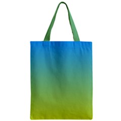 Gradient Blue Green Zipper Classic Tote Bag by ddcreations