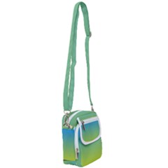 Gradient Blue Green Shoulder Strap Belt Bag