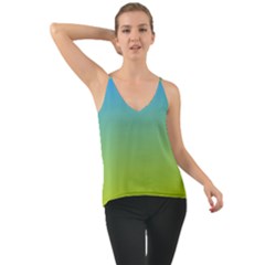 Gradient Blue Green Chiffon Cami by ddcreations