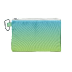 Gradient Blue Green Canvas Cosmetic Bag (medium)