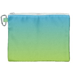 Gradient Blue Green Canvas Cosmetic Bag (xxl) by ddcreations