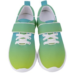 Gradient Blue Green Women s Velcro Strap Shoes by ddcreations